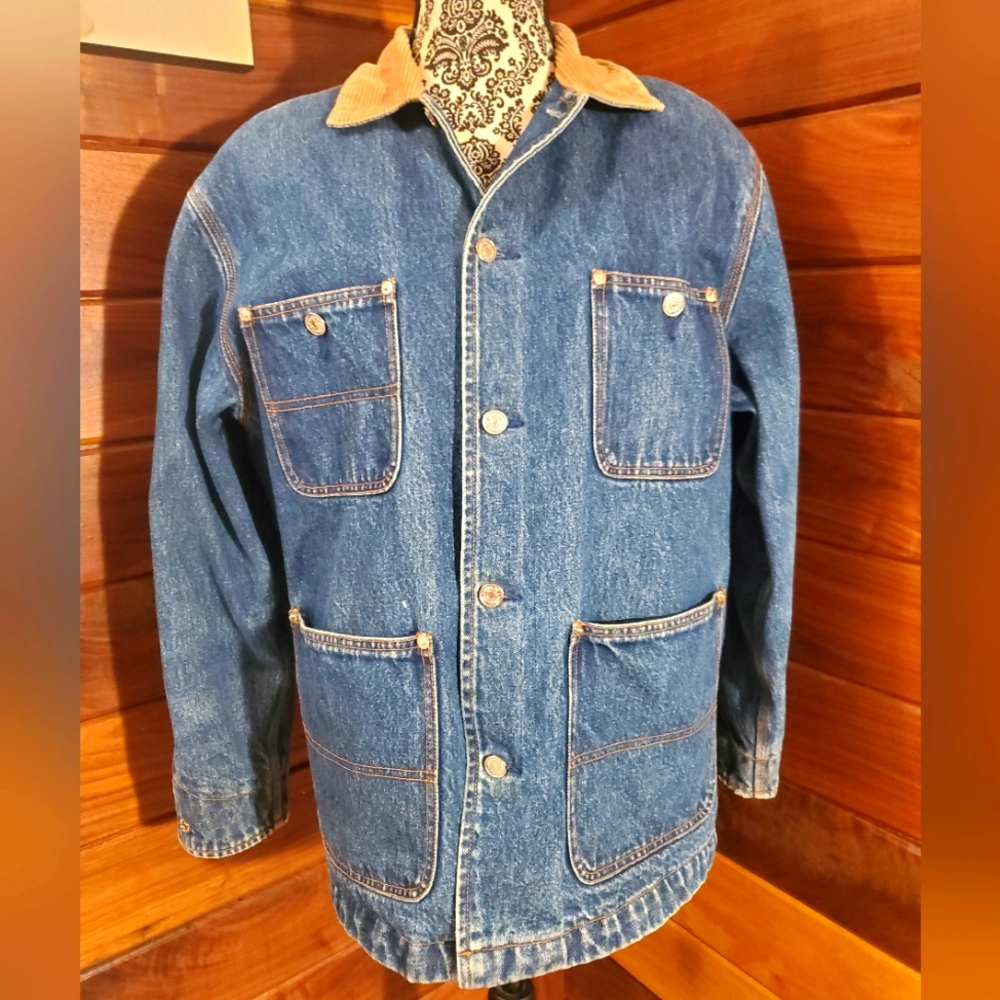 Vintage 90s Polo Ralph Lauren Jean Barn Plaid Jacket Coat Mens Medium M